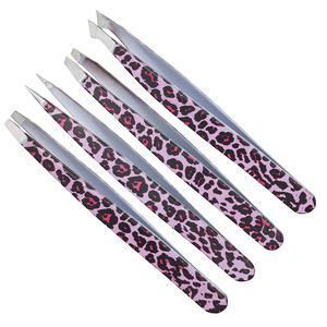 Juego de Pinzas Profesionales para Cejas de Acero Inoxidable con Punta Suave y Duradera, Kit de 4 Piezas para Extensión de Pestañas para Belleza - Product Image 4