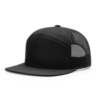 Topi Baseball Berkualitas Tinggi 7 Panel Bahan Mesh, Dapat Disesuaikan dengan Kancing Snapback, Logo Custom, Warna Kombinasi, Unisex, Bernapas