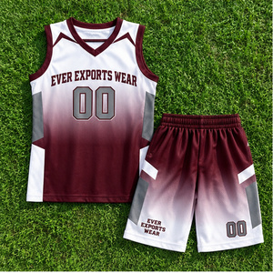 Conjunto de Uniforme de Baloncesto Personalizado Reversible Verificado, Sublimación Degradada a Doble Cara, Malla de Secado Rápido, OEM para Adultos y Jóvenes - Product Image 4