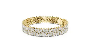 Pulsera de Diamantes Cultivados en Laboratorio con Corte Esmeralda de 13.5CTW, Diseño Vintage, Oro Blanco de 14K, Certificado IGI - Product Image 4