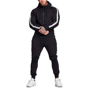 Vente en gros de survêtements à capuche et fermeture éclair de haute qualité survêtements 100% coton pour hommes logo personnalisé survêtement décontracté à fermeture éclair pour hommes - Product Image 1