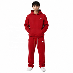 Fabricant en gros de survêtements personnalisés OEM, ensembles de sweats à capuche et de pantalons de jogging à double ceinture, survêtements pour hommes adultes, streetwear en gros - Product Image 1