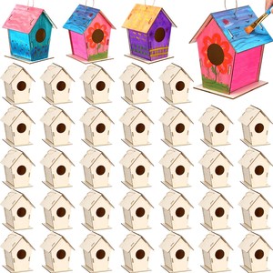 Nichoirs en bois faits à la main en gros |   Tuiles de mosaïque peintes |   Moradabad - Product Image 1