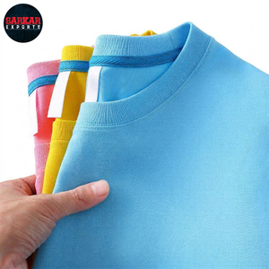 Camisetas de Algodón 100% para Hombre al por Mayor, Lujo 300G, Logotipo Personalizado, Cuello Grueso, Lisas, Oversize, Proveedor a Granel, Transpirables - Product Image 2
