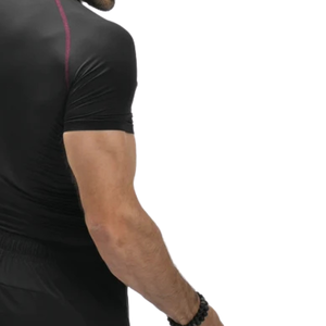 Men's Custom <b>Black</b> Compression Tee Shirt Ultra <b>Tight</b> Second Skin Quick Dry 75% Polyester 25% Spandex Gym Training Sports <b>Top</b> OEM - Product Image 6
