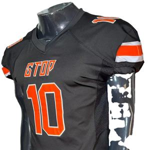 Camiseta de fútbol americano con foto real de talla grande, transpirable, sarga, sublimación, pantalones integrados, camiseta de equipo bordada - Product Image 1