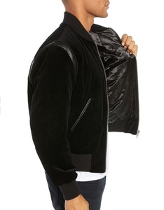New Arrival Trend High Grade Mens Leather Bomber <b>Jacket</b> <b>Slim</b> <b>Fit</b> Custom Classic Shiny Solid Casual Winter - Product Image 4