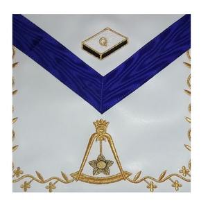 Tabliers de Regalia Maçonniques en Cuir à Prix de Gros – Qualité Supérieure, Logo Brodé Personnalisé, Perles 3D en Strass, Aimant, Résistant à l'Eau - Product Image 2