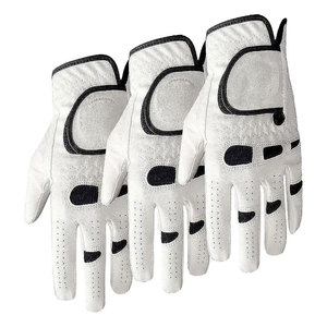 Guantes de golf para hombre, mano izquierda, dedos completos, ligeros, resistentes al viento, antideslizantes, cierre de velcro, cuero suave, transpirables, cómodos - Product Image 1