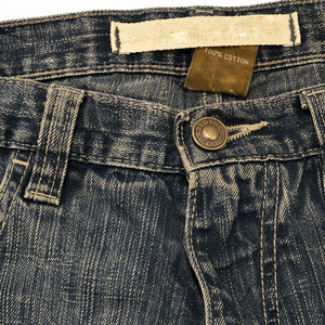Shorts en jean délavé bleu foncé vintage pour hommes, coupe ample, fabrication OEM ODM, vente en gros - Product Image 6