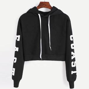 Women's Fashion <b>Crop</b> <b>Top</b> Hoodies Pullover With Hood Plus Size Waterproof and Breathable Woolen for Teenagers in Winter - Product Image 2