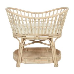 Hot Sale Rattan Baby Crib With Shelf Nursery Room Factory Price Wholesale Cheap High Quality Functional <b>Bed</b> - Product Image 2