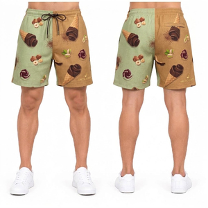 Shorts en tissu léger et respirant avec imprimé graphique personnalisé pour la vente en gros – Idéal pour le streetwear et les tenues décontractées d'été - Product Image 2