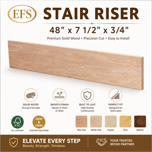 Marches d'escalier en chêne massif blanc personnalisées de qualité supérieure, écologiques, durables, pour la rénovation d'escaliers intérieurs, certifiées FSC - Product Image 1