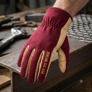JNM SAFETY Best Performance Cowhide Grain Leather <b>Driver</b> <b>Gloves</b> Heavy Duty Heat Resistant Elastic Wristlet Safety <b>Glove</b> - Product Image 3