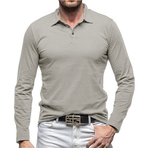 Chemise à manches longues en piqué de coton respirant, logo personnalisé, chemises de golf promotionnelles - Product Image 6