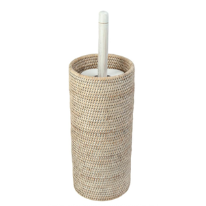 Portarrollos de Papel Higiénico Artex Hai Nam de Ratán, Diseño Bohemio, Color Natural, Forma Cilíndrica, Organizador de Almacenamiento - Product Image 1