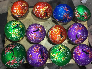 Bols en céramique faits à la main Hacan, design ballon coloré, style bohème, plat de service alimentaire, vaisselle décorative pour fête - Product Image 5