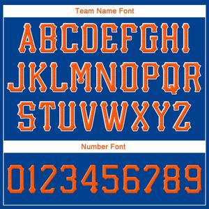 หมวกแก๊ปสีน้ำเงินปักลายสีส้มขาว หมวกลำลองสำหรับทุกเพศ - Product Image 4