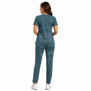 Medical <b>Scrubs</b> Set Nurse Uniform Hospital Clothing Stretch Fabric Breathable Doctor Nurse Apparel Private Label USA Supplier - Product Image 2