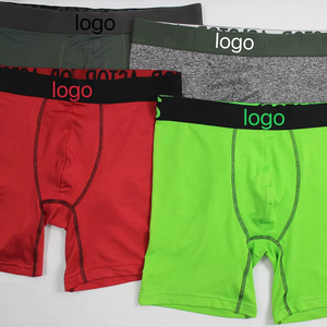 Top Quality Custom Summer Men's Solid Breathable Compression Shorts Printed Athletic Underwear Tight Briefs <b>Boxers</b> Workout - Product Image 1