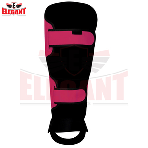 Protège-tibias de boxe en cuir, couleur unie, durables et chauds, avec fermeture auto-agrippante, pour l'entraînement et la compétition - Product Image 2