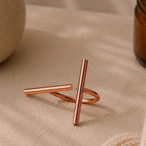 Bague en cuivre pour femme, bague statement, bague de promesse, bague de mariage, bague de fiançailles, bague artisanale en cuivre pour décoration de mariage, cadeau - Product Image 6