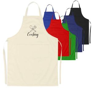 Delantal de cocina moderno de color sólido con bolsillo frontal, delantal de chef para uniforme de personal de restaurante a precio mayorista por fabricante - Product Image 4