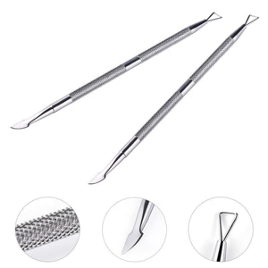 Herramienta Profesional de Acero Inoxidable de Doble Punta para Empujar Cutículas y Raspar Uñas, Limpiador de Piel Muerta, Suministro al por Mayor - Product Image 1