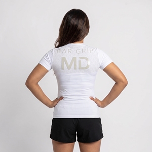 Camiseta Deportiva de Verano para Mujer Bar Grip MD, para Gimnasio, Entrenamiento, Atlética, Transpirable, de Alto Rendimiento, 100% Algodón, de Secado Rápido - Product Image 3