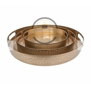 Bandeja Decorativa Abstracta Plateada de Forma Irregular con Medidas de 36 cm de Largo x 22 cm de Ancho x 7 cm de Alto a Precios de Venta Directa de Fábrica - Product Image 1