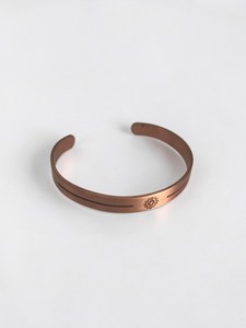 Brazalete de Cobre Puro Hecho a Mano, Brazalete Plano de Metal Sólido, Artesanía en Cobre, Grabado Láser, Joyería de Yoga y Sanación para Hombres y Mujeres, OEM - Product Image 4