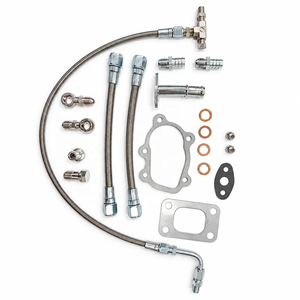 Kit de Instalación de Turbocompresor Híbrido RY TURBO 53/45 T25 con Accesorios de Línea de Aceite Trenzada y Juntas - Product Image 3