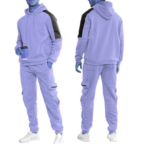 Ensemble de survêtement décontracté à capuche pour homme de haute qualité, logo personnalisé, 100 % coton respirant, polaire à séchage rapide, vente en gros - Product Image 5