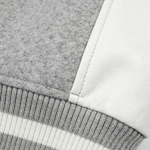 Custom Wool Body <b>White</b> Sleeves Varsity <b>Jacket</b> Wholesale <b>Men</b> Letterman <b>Jacket</b> High School Zipper Closure Waterproof Breathable - Product Image 2
