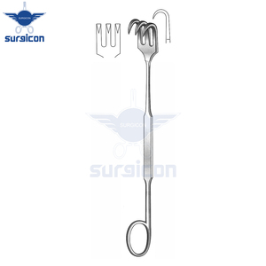 Retractor Meyerding de 18 cm (7 Pulgadas), Figura 4, Hoja Afilada de 5 x 10 mm, Retractor Quirúrgico de Acero Inoxidable, Instrumento Médico Reutilizable - Product Image 3