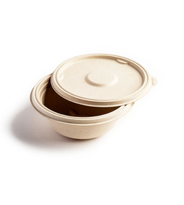 Recipiente Cuadrado Grande de 1000ml con Tapa de Bagazo, Desechable, de Pulpa de Caña de Azúcar, para Arroz y Sopa, Biodegradable, Compostable, Apto para Microondas - Product Image 2