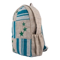 Sac à dos pour ordinateur portable en chanvre de style bohème vintage unisexe PRIMITIVE, design géométrique fait main, fermeture à glissière, biodégradable, 20-39L