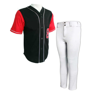 Nouveauté : uniforme de baseball respirant à manches courtes pour homme, couleurs et logo personnalisés, service OEM, 100% polyester, fabriqué au Pakistan - Product Image 4