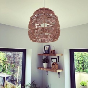 Trending Now Handwoven <b>Rustic</b> Seagrass Lampshade Eco-Friendly Lightweight Natural Pendant <b>Lighting</b> Indoor Home Decoration - Product Image 4