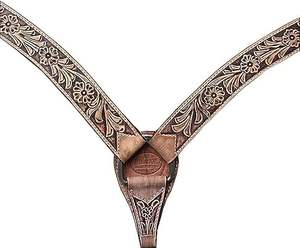 Collier de poitrine pour cheval de style western fait main avec des cristaux de strass durables et des couleurs de cuir variées - Product Image 3