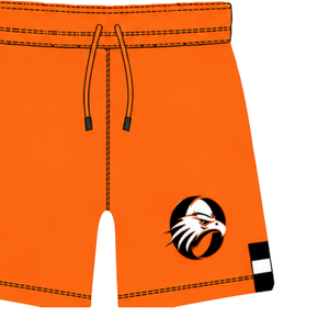 Orange <b>Black</b> <b>Rugby</b> <b>Shorts</b> Elastic Waist Drawstring Striped Team Uniform Custom Breathable Training Performance Athletic Sports - Product Image 4