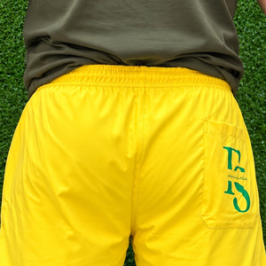 Pantalones Cortos Amarillos para Hombre Forever Solid, Impresión por Transferencia de Calor, Secado Rápido, Cordón Ajustable, Estilo Casual, Oxford 100% Algodón Bordado - Product Image 4