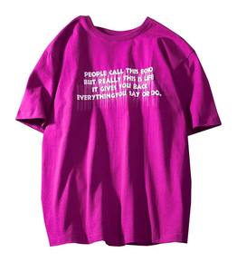 Camiseta de Algodón Oversize Unisex al por Mayor, Novedad, Venta Caliente, 240G, Estampado Puff, Logotipo 3D Personalizado, Camiseta Lisa Casual para Hombre - Product Image 3