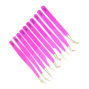 Juego de Pinzas para Pestañas de 10 Piezas con Estuche Magnético, Marca Privada, Las Mejores Herramientas para Pestañas, Pinzas para Extensión de Pestañas - Product Image 3