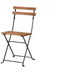 Juego de sillas de mesa de comedor plegables de madera maciza de acacia de 3 piezas con diseño moderno para Patio, jardín, balcón, piscina, uso en la playa - Product Image 3