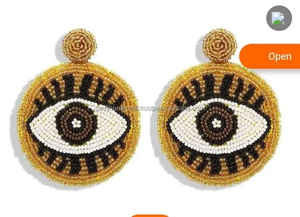 Pendientes colgantes con cuentas bordadas festivas con estilo para vacaciones, logotipo de diseño personalizado y opciones de bordado, joyería de moda - Product Image 5