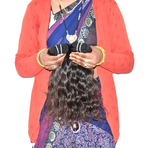 Extensiones de Cabello Humano Ondulado Remy Indio 100% Virgen, Ondas Profundas Sueltas, Cutícula Alineada, Sin Procesamiento Químico, Sin Procesar - Product Image 5
