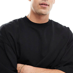 Camiseta Casual Oversize de Estilo Urbano para Hombre, Corte Regular, Lona Sólida, Ecológica, de Secado Rápido, con Logotipo Personalizado - Product Image 6