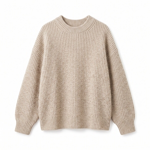 Suéter de lana extragrande para mujer, para invierno |   Suéter Casual Cálido Premium |   Fábrica Mayorista OEM ODM |   Logotipo Personalizado |   MOQ bajo - Product Image 5